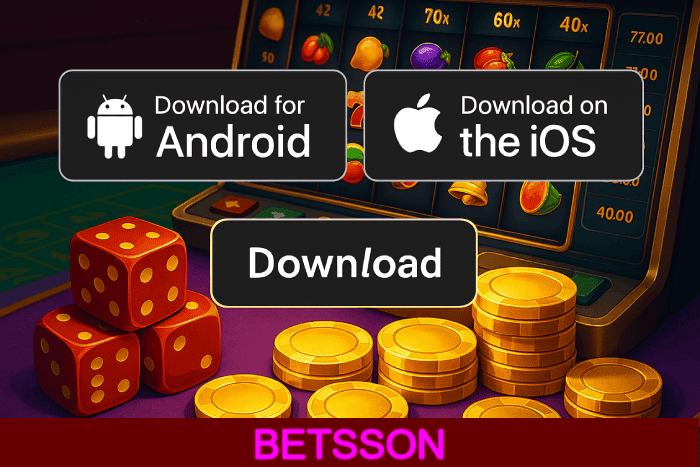 Baixar aplicativo Cassino BETSSON e ganhar bônus