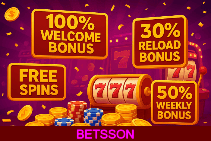 Bônus de cassino móvel BETSSON com apostas online