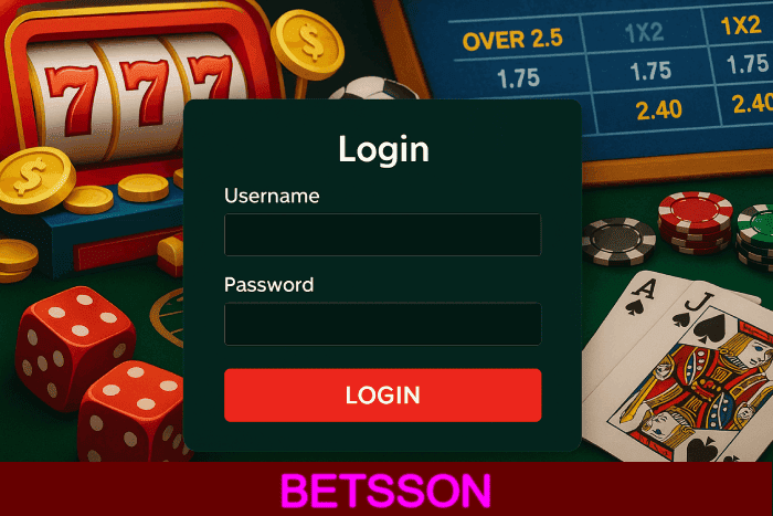 Entrar no Cassino BETSSON e jogar online